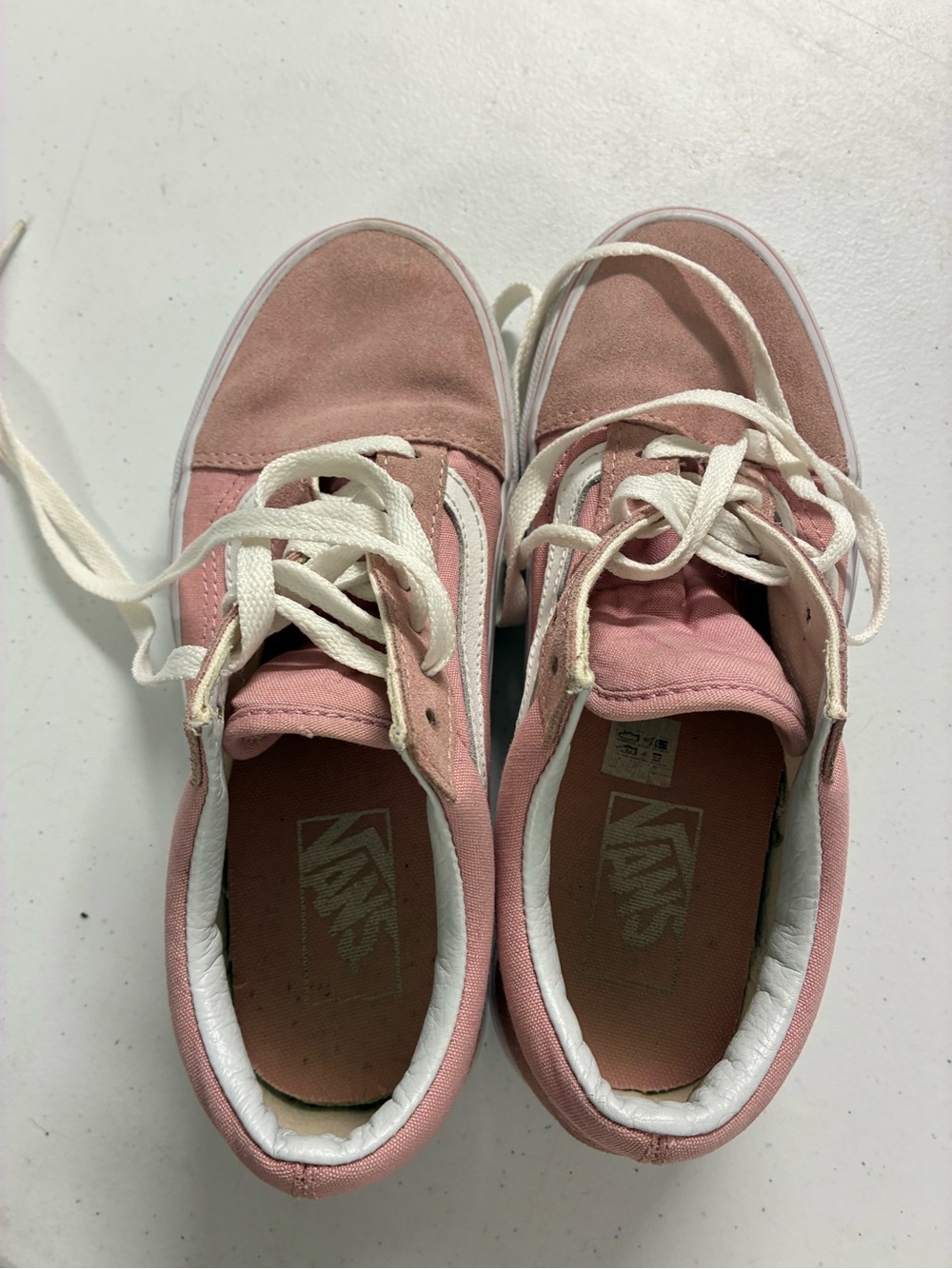 Vans Kids Pink Canvas Lace-Up Sneakers